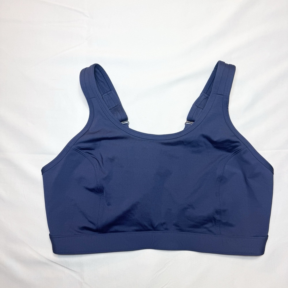 Title Nine Athena 2.0 High Impact Sports Bra  38DD Comfort Straps Wireless Navy